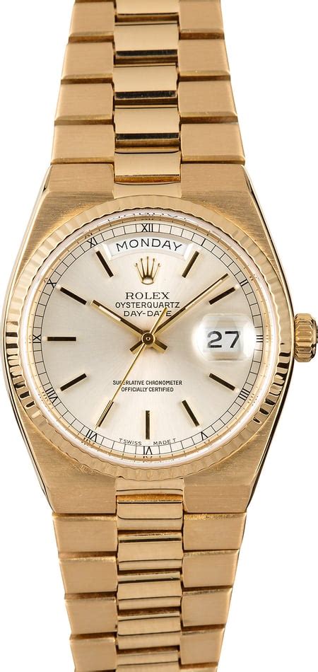 rolex day-date oysterquartz oro 18 19018 produzione|rolex oyster quartz price.